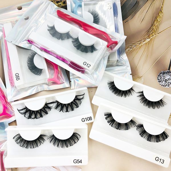 

fake eyelashes box package supplies 18-22mm dd curl russian mink lashes box packaging brushes tweezers makeup tool