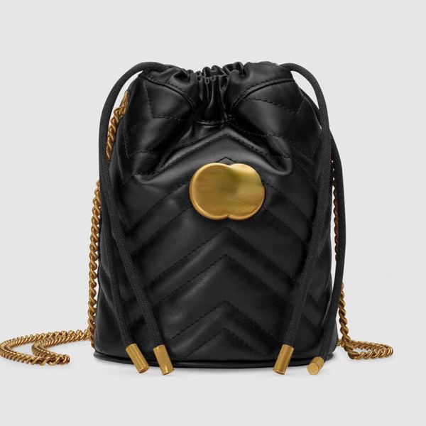 

7a shoulder bag luxury marmont bags designer women leather crossbody purse fashion messengerbag vintage handbag black bucket bag