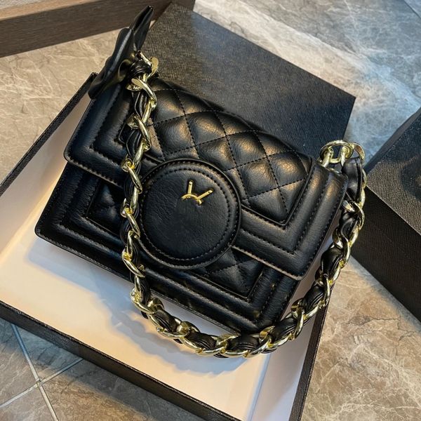 

new 7a designer hand bag women's real leather bag advanced sense messenger bag chain shoulder bag official original imported genuine