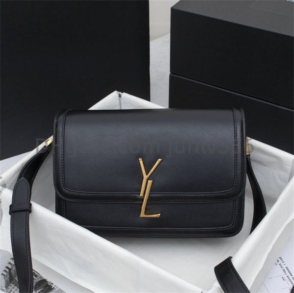 

5a leather luxury genuine leather solferino shoulder bag designer tofu bun handbags classic lady 4 color gold buckle totes hobo crossbody pu