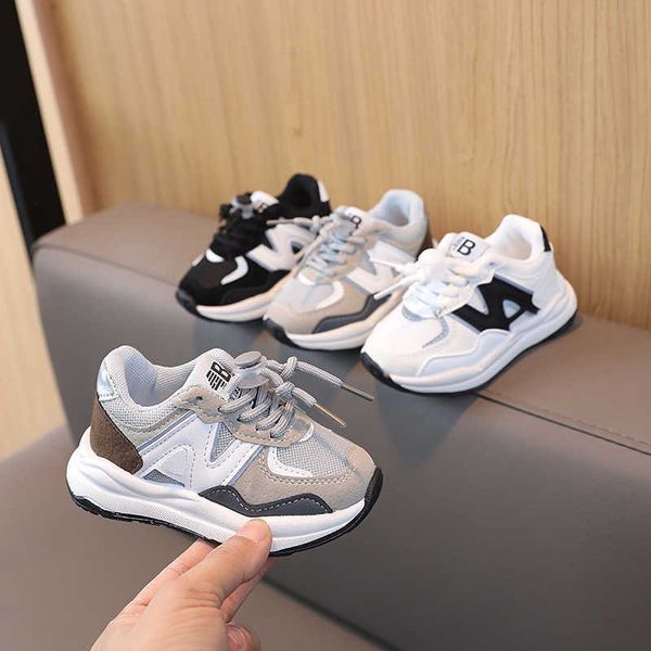

athletic outdoor spring and autumn 2023 new children's sneakers boys' tennis shoes casual girls' baby soft soled running y230, Black