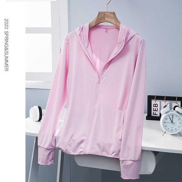 

outdoor t-shirts sun protection jacket men and ladies ice silk hooded women's coat for summer solid color air conditioning j230214, Gray;blue