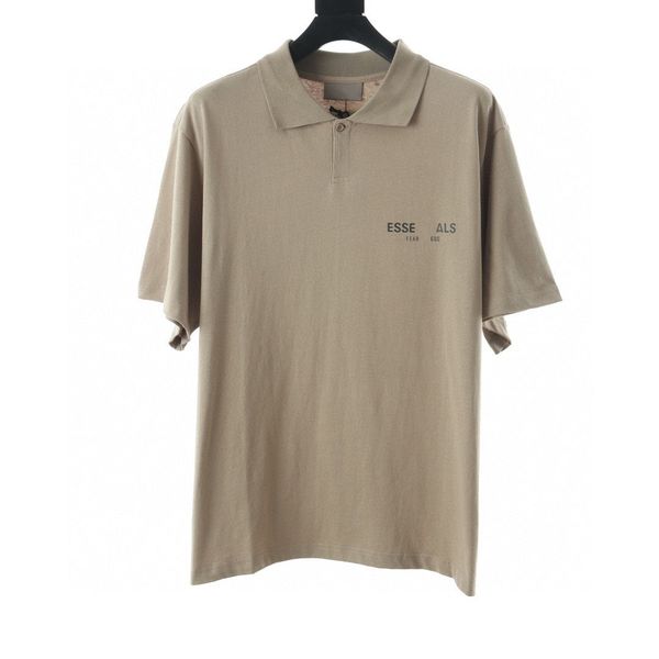 

men's plus tees & polos round neck embroidered and printed polar style summer wear with street pure cotton 1am1d, Black;brown