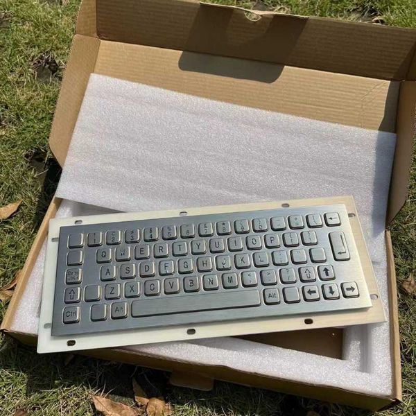 

keyboards embedded stainless steel metal keyboard industrial dustproof stainless steel keyboard computer peripheral brand new t230215