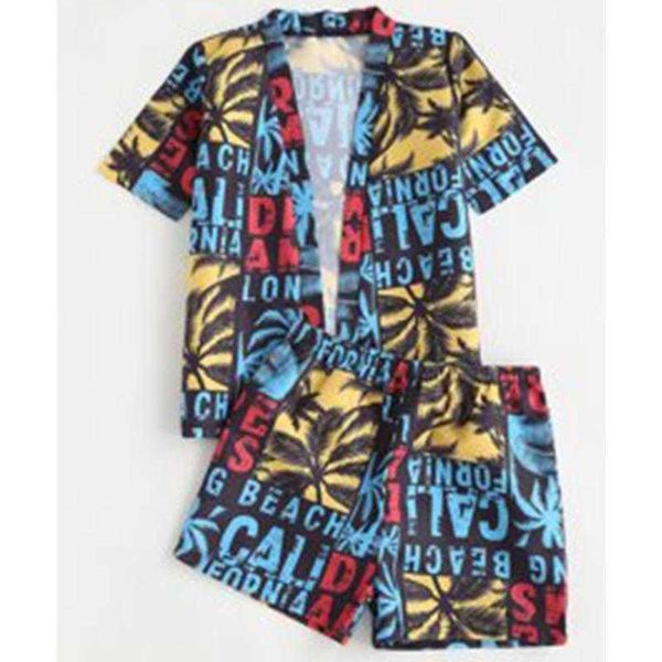 

childrens swimsuit boys two two pieces piece children and teens short sleeve, Blue