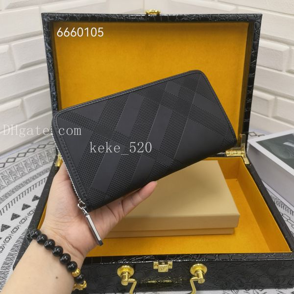 

women men wallet classic organizer long zipper wallets real leather inside clutch purse 6660105, Red;black