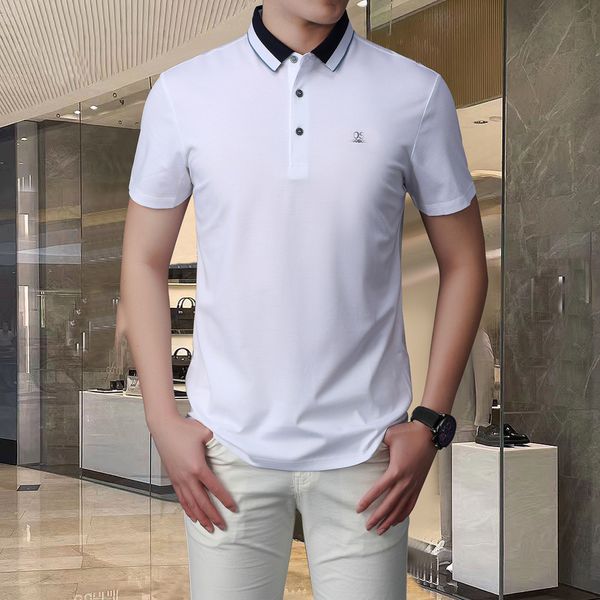 

23ss mens designer men's polos shirt men polos shirts print casual short sleeve t-shirts turn-down collar 3xl, White;black