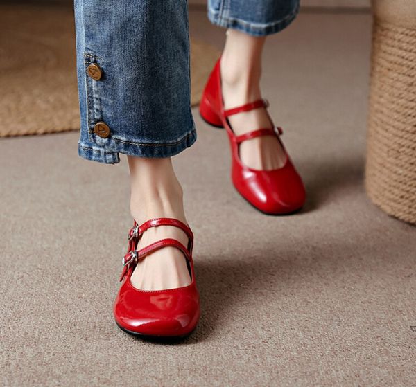 

red silver black patent leather mary jane shoes ballet flats women fashion boats