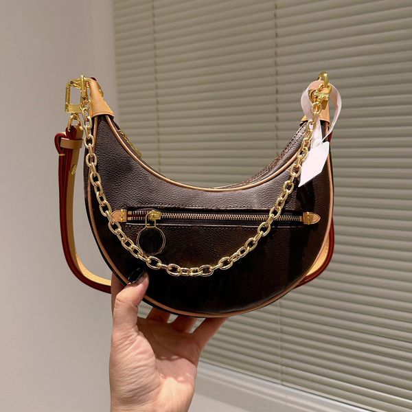 

half moon bag full grain textured/smooth calfskin tote designer zipper closure messenger bag women's hobo tote shoulder bag wallet fash