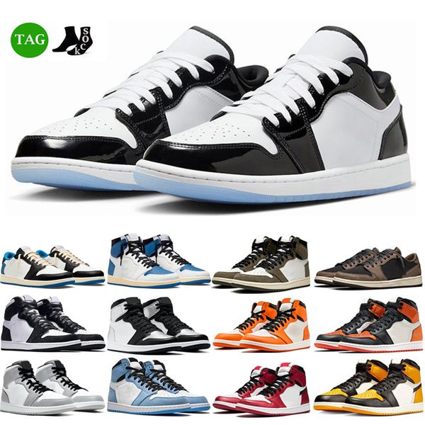 

og black phantom 1s low basketball shoes men women dark marina blue panda light smoke grey obsidian 1 fragment mens trainer outdoor
