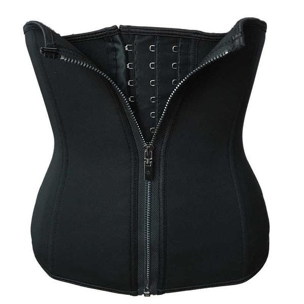 

shapewear neoprene bodysuit sports fitness waist closure zipper button high-speed sweat burst diving material body shaping clothes for women, Black;white