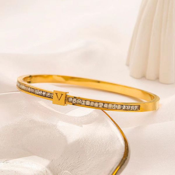 

women bangle 18k gold plated stainless steel designer bracelets luxury jewelry wedding lovers gift bangles, Black