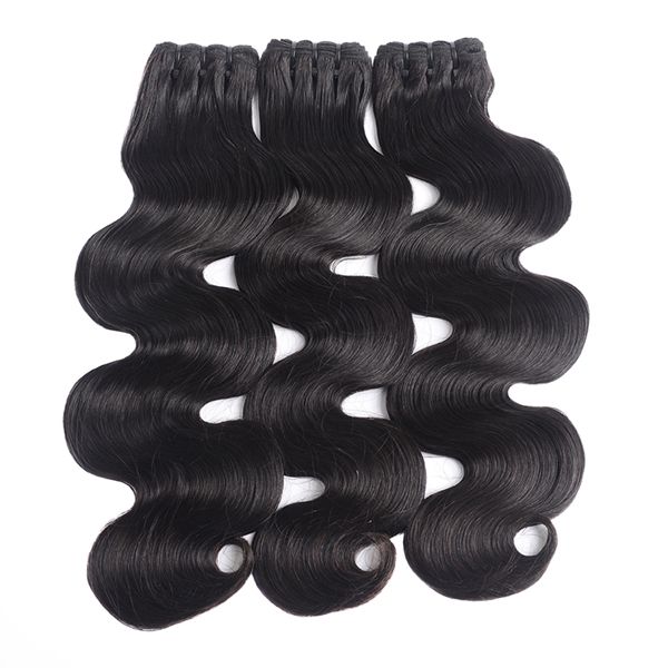 

13a double drawn virgin hair bundles bodywave 1 bundle, Black