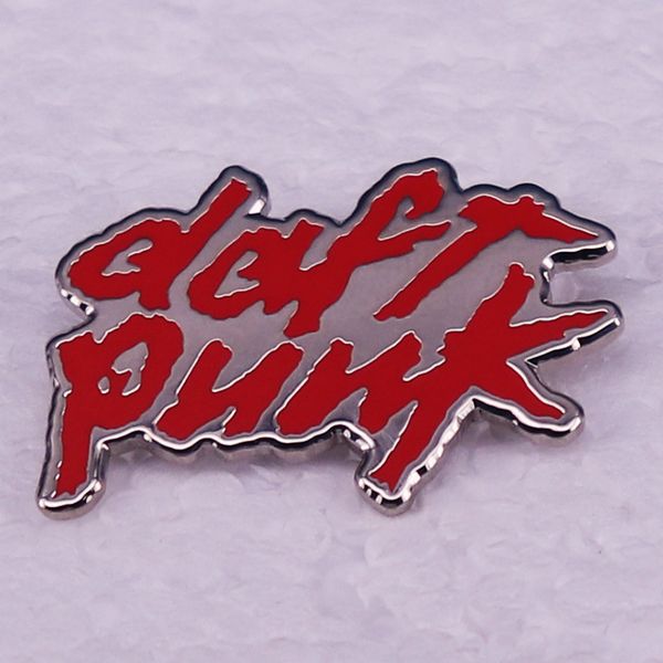 

daft punk electronic music group logo brooch cute anime movies games hard enamel pins collect metal cartoon brooch backpack hat bag collar l, Blue