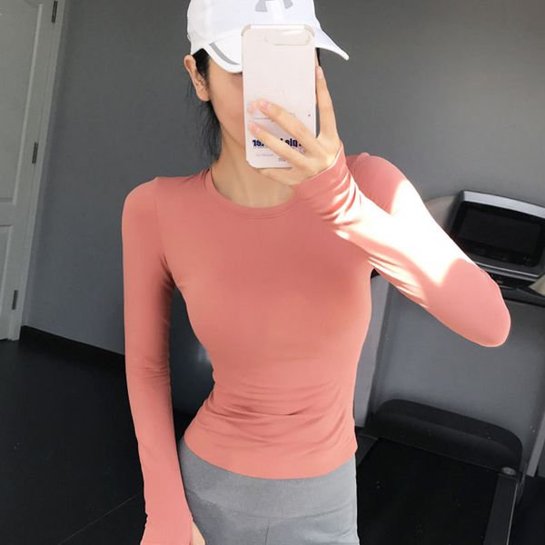 

yoga sports women's tight-fitting long-sleeved quick-drying yoga suit running training t-shirt fitness suit 02