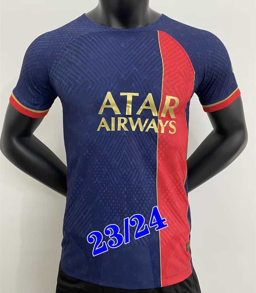 

23 24 player version psgs sergio ramos soccer jerseys maillot de foot special 2024 fourth away 4th special 2022 mbappe shirt kids home maill, Black;yellow