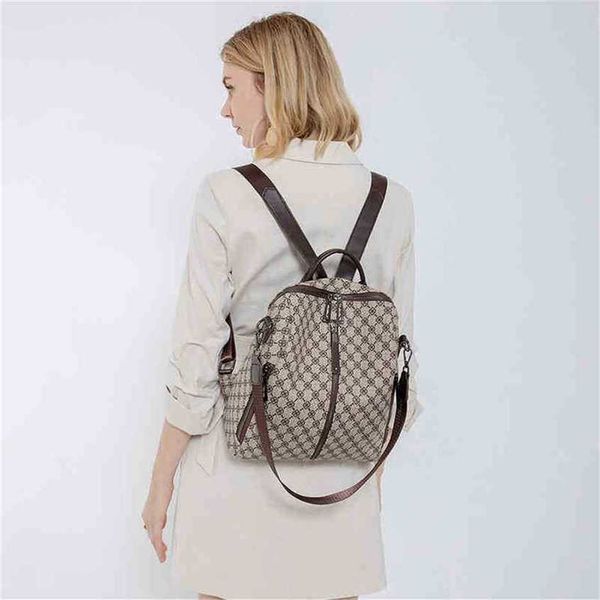 

80% off handbags online usa 2023 spring and summer women's bag printed large capacity anti-theft backpack easy to carry multi-purpose t