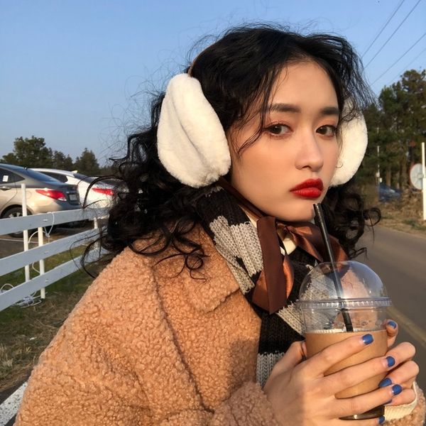 

ear muffs plush strappy earmuffs female korean style warm autumn winter lovely ears protection cold proof creative bowknot accessories 23021, Blue;gray