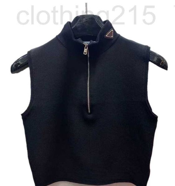 

women's tanks & camis designer sweaters wool knits tees vest high neck stripe fashion long sleeve high-end soft embroidery jacquard ca, White