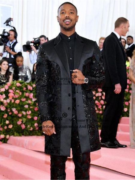 

men's suits blazers luxury tuxedos black shinny appliques formal mens suits for wedding groom custom made 2 piece set blazers pants gro, White;black