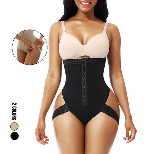 

shapewear one-piece high-waisted buttoned body shaping pants with waist buttocks and, Black;white