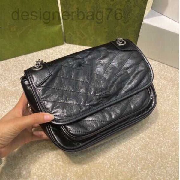

lourant classic cowhide ladies postman bag shoulder classic siant yanglin niki women's designer oil wax chain puffer crossbody net red