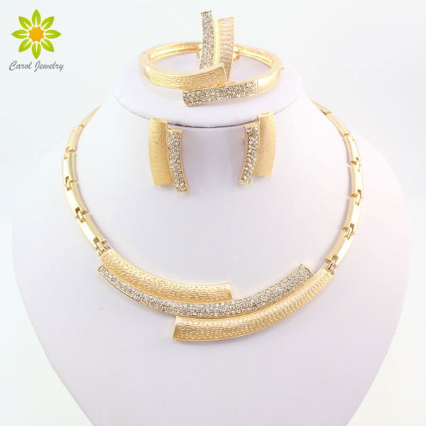

wedding jewelry sets fashion wedding bridal crystal jewelry sets african beads dubai gold color statement jewellery costume 230215, Slivery;golden