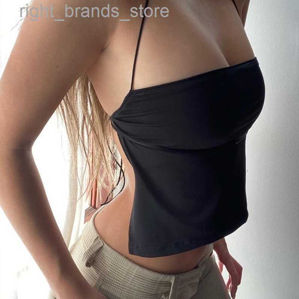 

women's tanks camis women's tanks camis gaono chic women chest wrap halter corset crop backless tie up bandage camisole y2k vintag, White