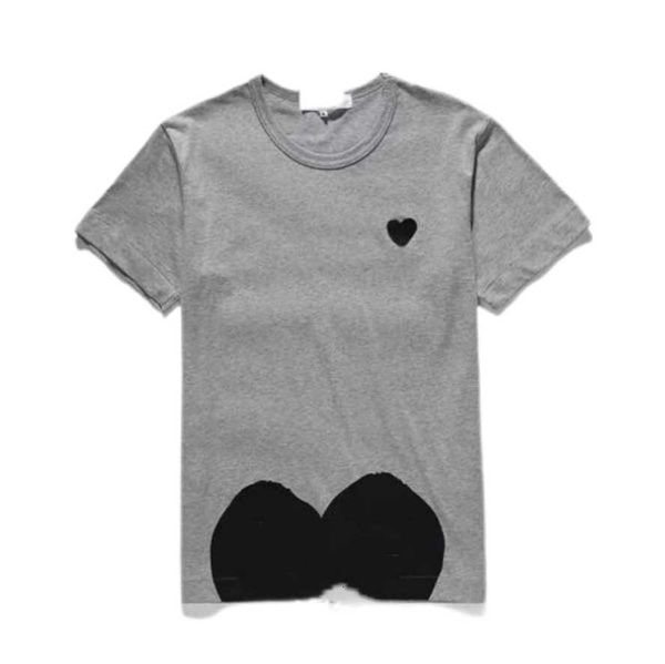 

fashion brand mens play t shirt designer hearts casual womens des badge garcons pure cotton t-shirt hb25, White;black