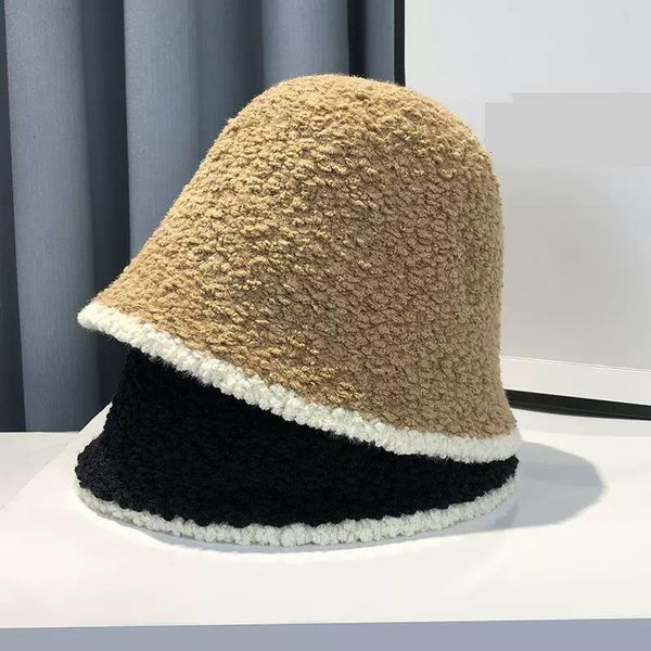 

wide brim hats bucket hats cokk bucket hat women winter knitted casual keep warm fishing hat female thick warm fashion design korean winter, Blue;gray