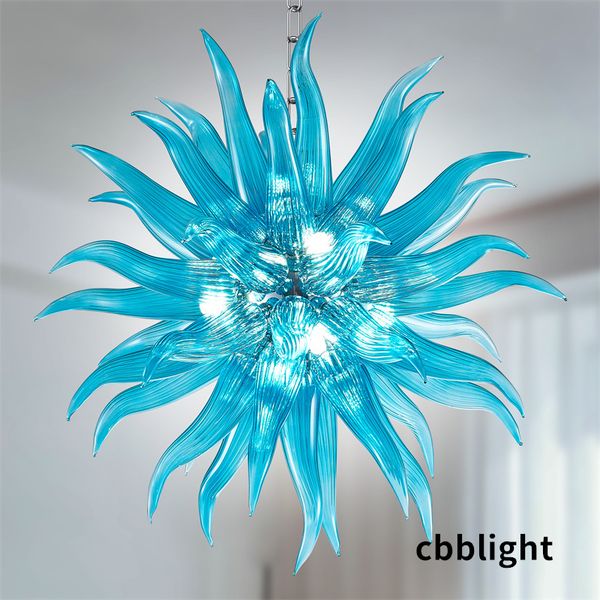 

lustre chandelier blue ball lamp contemporary handmade blown glass chandelier light ceiling lighting for modern minimalist villa l lobby cor