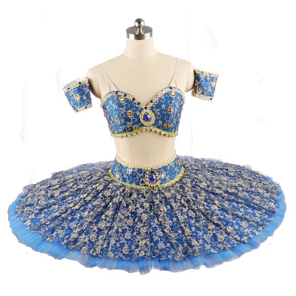 

stage wear la bayadere ballet tutu professional split international competition costumes platter tutu pancake royal blue le corsaire tutu jn, Black;red