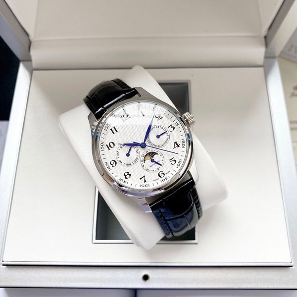 

watches men's watch automatic mechanical 40mm movement watches waterproof movement 316l stainless steel strap high reinforced glass des, Slivery;brown