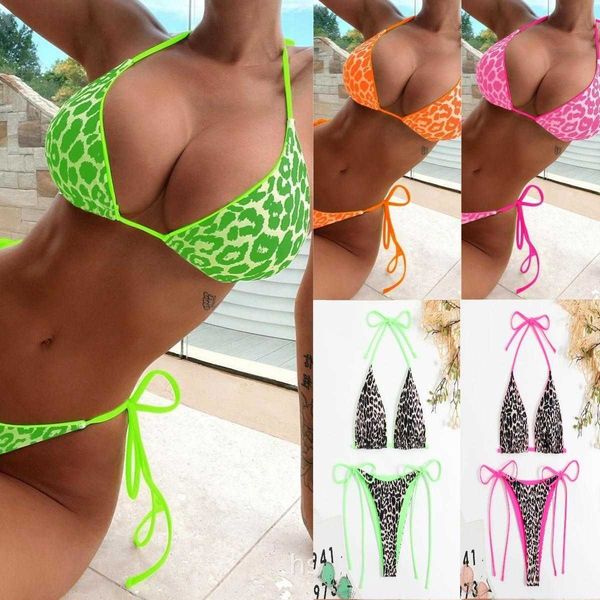 

nylon duplex printing female bikinis lacing triangle split bikini, White;black