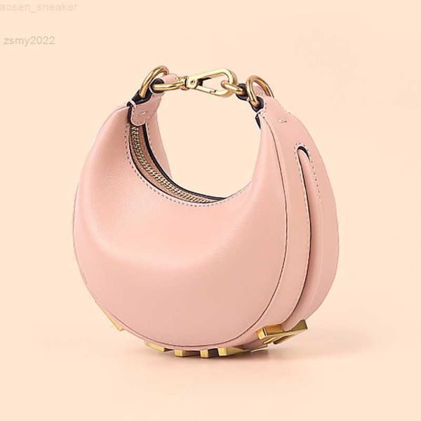 

20222 summer design shoulder bag half moon letter armpit tote new luxury brand genuine leather clutch handbags
