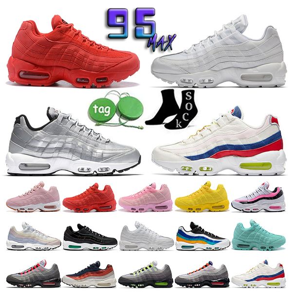 

2023 95 airmaxs mens running shoes 95s max triple black white air neon cork greedy dark smoke grey brown sneakers 20th anniversary grape saf