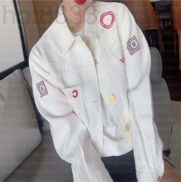 

women's jackets designer women denim short retro jeans print outwear coat long sleeve for girl candy 3 colors pkxr, Black;brown