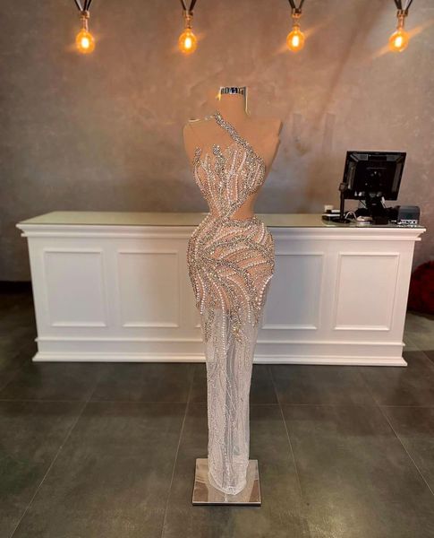 

evening dresses sleeveless v neck hollow one shoulder diamond pearls beaded appliques sequins floor length celebrity formal prom dresses gow, Black;red