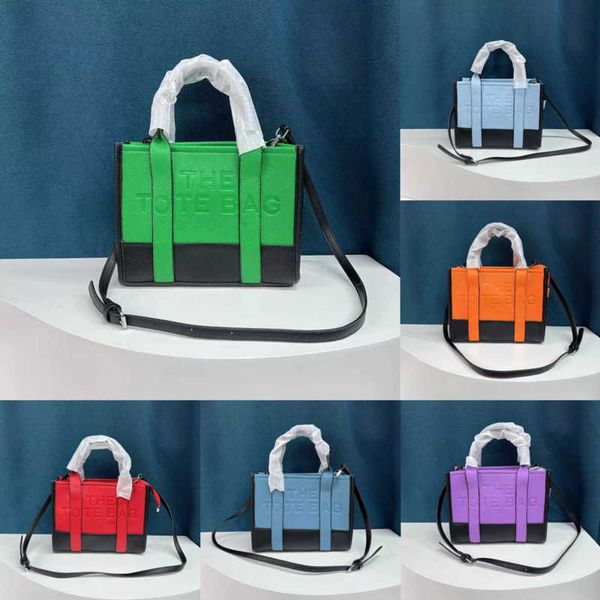 

tote bag womens patchwork shoulder bags new pu color blocking fashion style versatile messenger handbag bags222a, Red;black