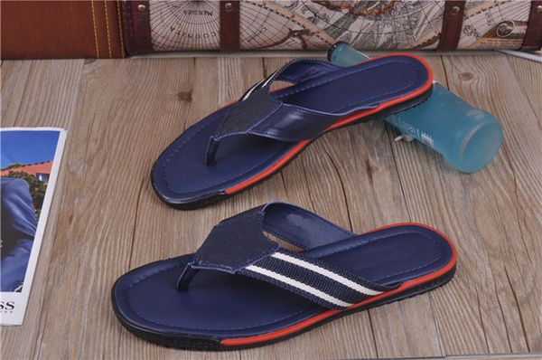 

designer simple classic fashion men's and women's flip-flops, Black