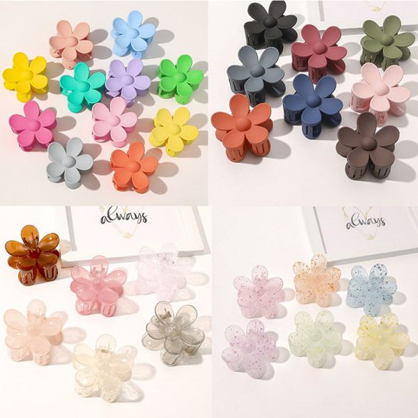 

elegant hair claws clip big flower designer hairpin ribbon korean strong holder barrettes for women girls ponytail hairpins fashion hairgrip, Slivery;white