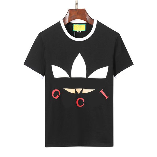

designer men's tee shirts black and white classic color alphabet print multiple styles slim and breathable 100% cotton leisure solid co, White;black