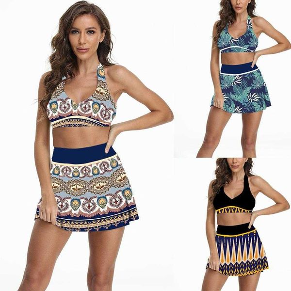 

plus sized skirt split bikini slim board shorts slimming first, White;black