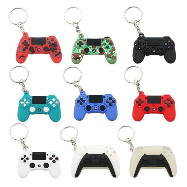 

keychains 1pc 3d pvc game machine keychain cute gamepad key chain for kids gift bag car hanging keyring item240m, Silver