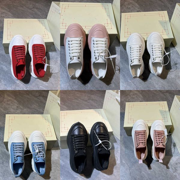 

2023ss graffiti alexander sneakers tread slick boot low high deck lace-up rubber women platform shoes boots, Black