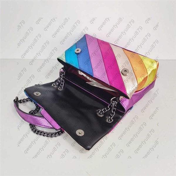 

evening bags eagle head kurt geiger bag rainbow women handbag jointing colorful cross body bag patchwork clutch 021623h 5g1c