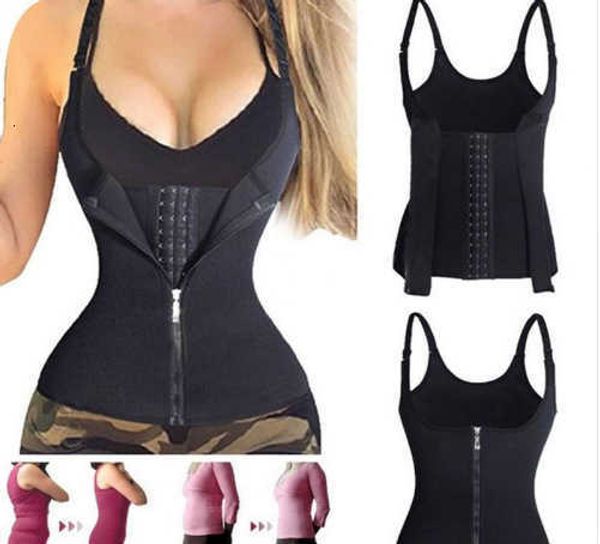 

shapewear belly belt palace zipper body shaping garment three row button waist cover adjustable underwear, Black;white