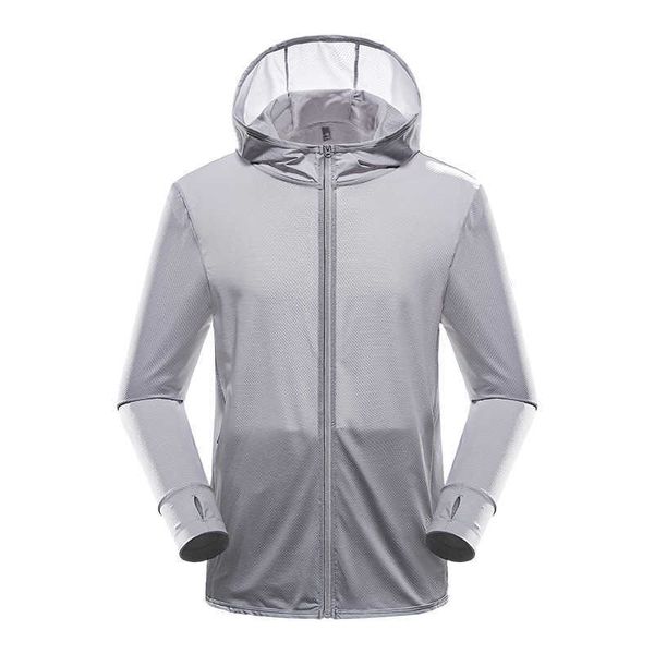 

outdoor t-shirts new outdoor sun protection clothing women's summer men's antiultraviolet skin clothing ice silk elastic skin wind, Gray;blue