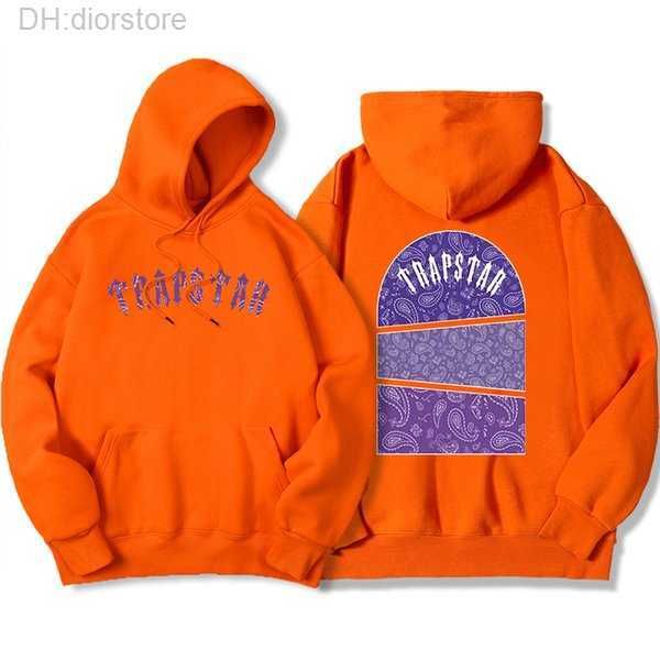 

trapstar london printed hoodie men postmodern gothic style sweatshirts fashion casual streetwear fleece pocket hooded male 220815 4ccje, Black