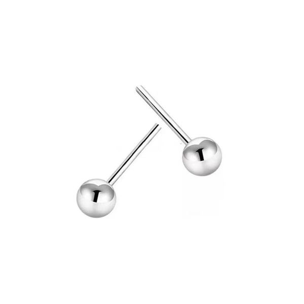 

999 earings silver ear nail type pearl hoops ear stick fashion earrings ear care mini anti-allergy men and women, Golden;silver